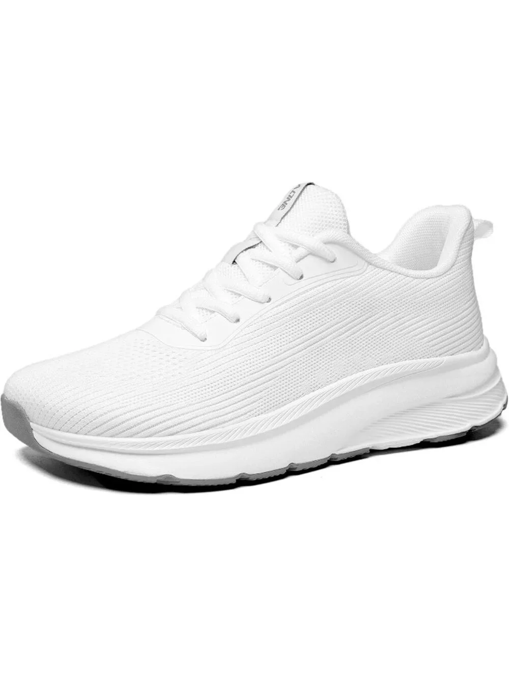 Men's White Wide Walking Shoes Soft Sole Non Slip Running Comfortable Sneakers